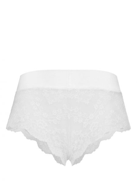 Pantalon culotte en dentelle Dolce & Gabbana blanc