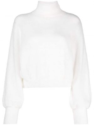 Mohérový sveter Alberta Ferretti biela