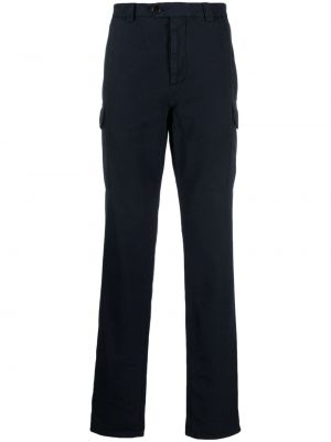Medvilninės „cargo“ stiliaus kelnės su kišenėmis Brunello Cucinelli mėlyna