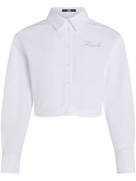 Pamučna košulja Karl Lagerfeld bijela