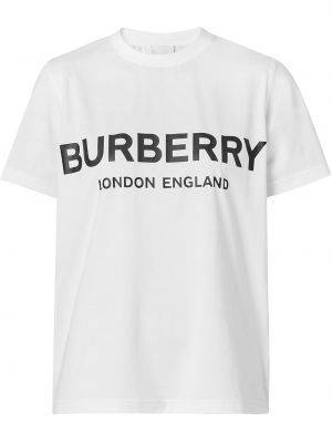 Футболка з логотипом Burberry, біла