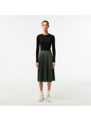 Плиссированная юбка Lacoste зеленая