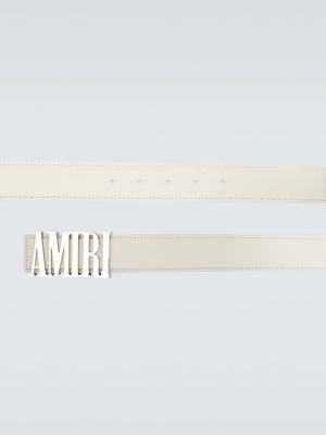 Kožený pásek Amiri bílý