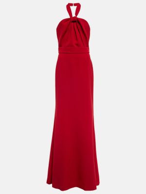 Μάξι φόρεμα ντραπέ Elie Saab κόκκινο