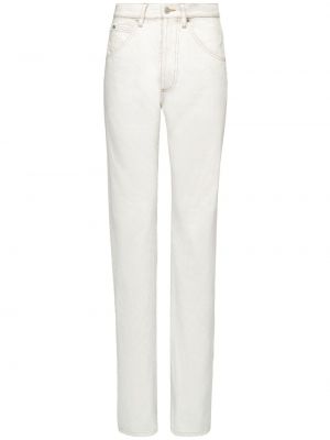 Straight leg jeans a vita alta Maison Margiela bianco