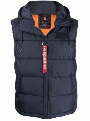 Hette vattert vest Alpha Industries blå