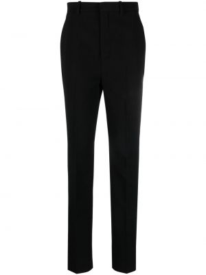 Μάλλινο παντελόνι με ίσιο πόδι Saint Laurent μαύρο