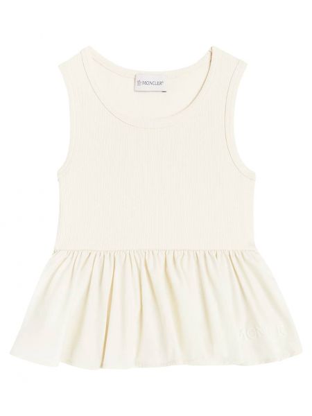 Peplum bomull topp for jenter Moncler Enfant beige