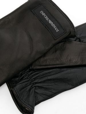 Leder handschuh Emporio Armani schwarz