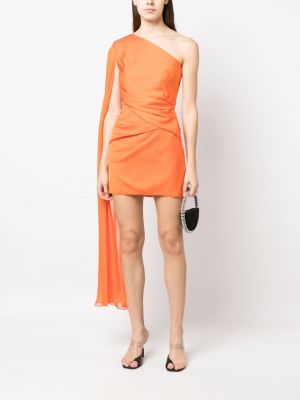 Sukienka wieczorowa drapowana Roland Mouret pomarańczowa