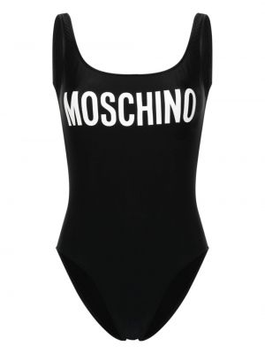 Plavky s potlačou Moschino čierna