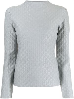 Пуловер бродиран Emporio Armani сиво