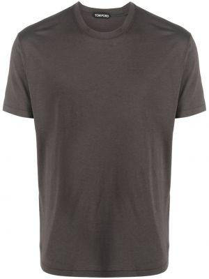 T-krekls ar apaļu kakla izgriezumu Tom Ford pelēks