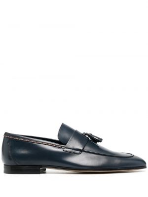 Slip-on skinn loafers Paul Smith blå