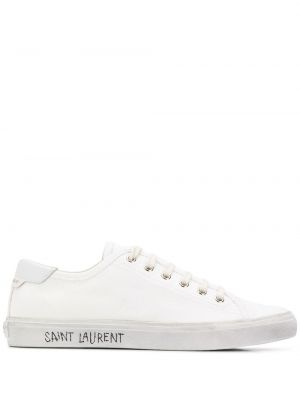 Bílé tenisky s oděrkami Saint Laurent