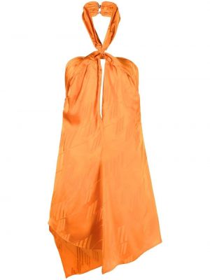 Коктейлна рокля The Attico оранжево