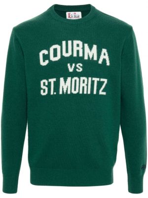Жакардов пуловер Mc2 Saint Barth зелено