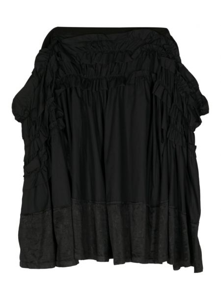 Spódnica midi bawełniana z falbankami Comme Des Garçons Tao czarna
