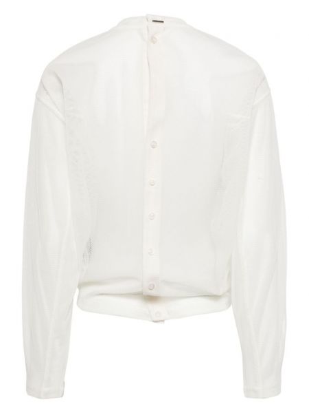 Haut transparent en jersey System blanc