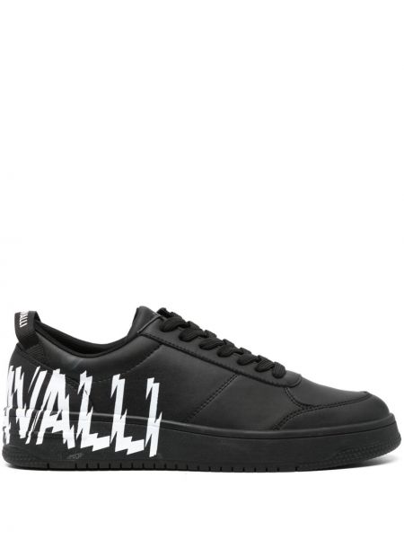 Δερμάτινα sneakers με σχέδιο Just Cavalli μαύρο