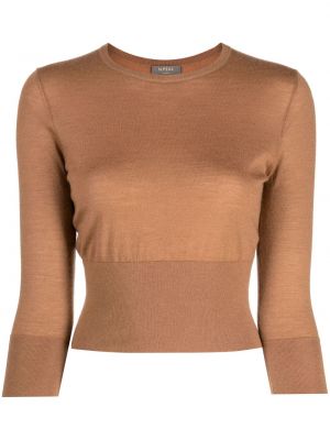 Pull en tricot N.peal marron