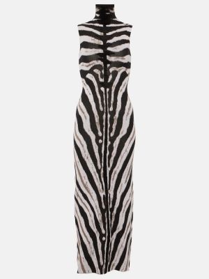 Midi šaty s potlačou so vzorom zebry The Attico