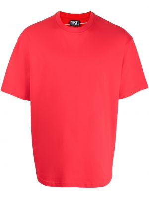 Tricou din bumbac Diesel roșu