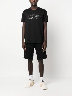 T-krekls ar radzēm Moschino melns