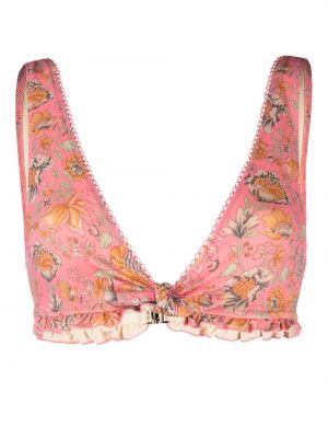 Virágos bikini nyomtatás Louise Misha rózsaszín