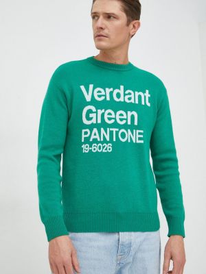 Вълнен жилетка United Colors Of Benetton зелено