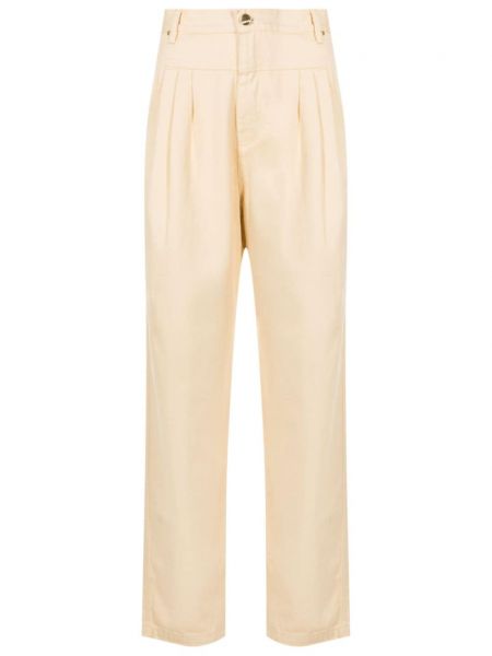 Plisirane bombažne hlače Amapô bela