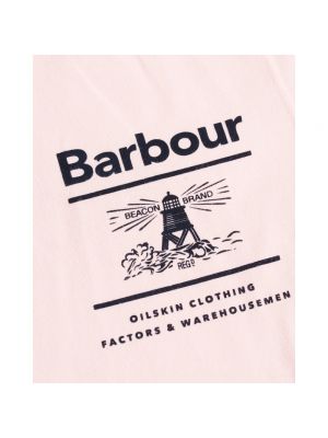 Camiseta de algodón Barbour rosa