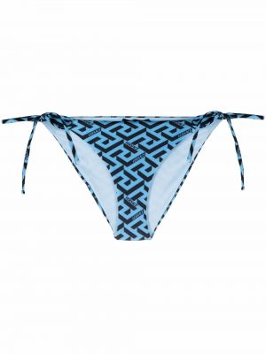 Bikini con stampa Versace blu