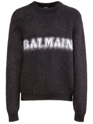Mohérový sveter Balmain čierna