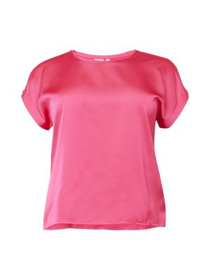 Bluză cu guler Vila Curve roz