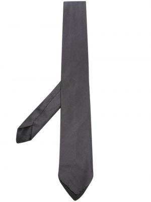 Jedwabny krawat Brunello Cucinelli szary