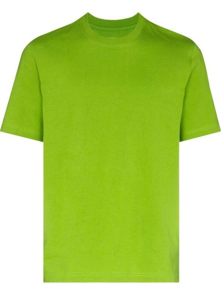 Kokvilnas t-krekls ar izšuvumiem Bottega Veneta zaļš