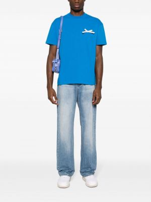 Bavlněné tričko Jacquemus modré