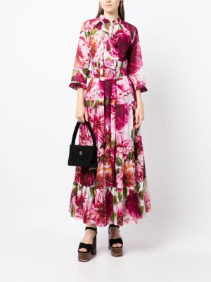 Geblümtes kleid aus baumwoll mit print Samantha Sung pink