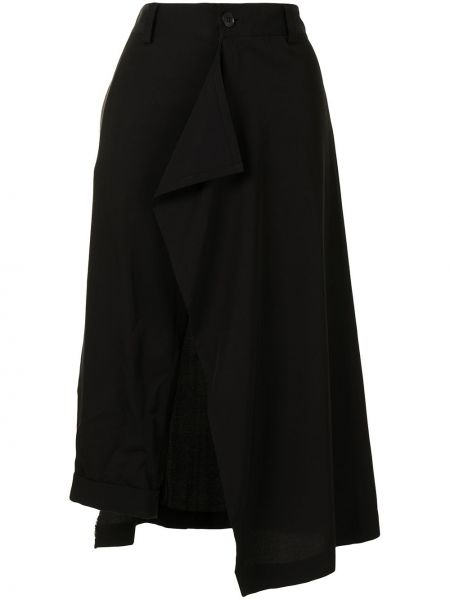 Falda asimétrica Yohji Yamamoto negro