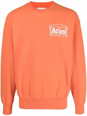 Sweatshirt mit rundhalsausschnitt Aries orange