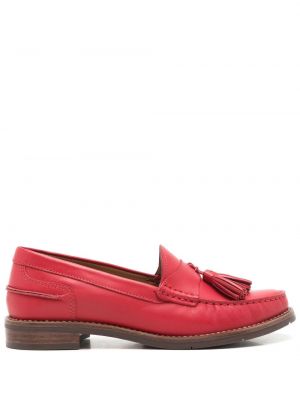 Pantofi loafer din piele Sarah Chofakian roșu