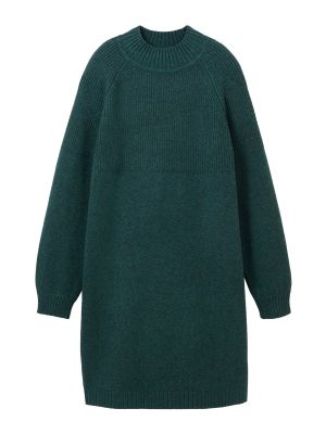 Плетена плетена дънкова рокля Tom Tailor Denim зелено
