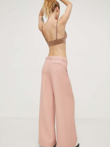 Pantaloni cu talie înaltă Lovechild roz