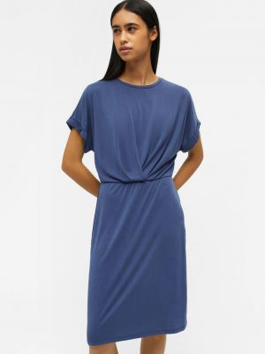 Трикотажное платье миди Object синее