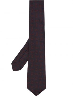 Копринена вратовръзка с пейсли десен Barba синьо