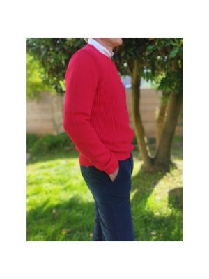 Jersey de algodón de punto de tela jersey Aeronautica Militare rojo