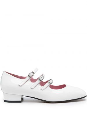 Кожени полуотворени обувки Carel Paris бяло