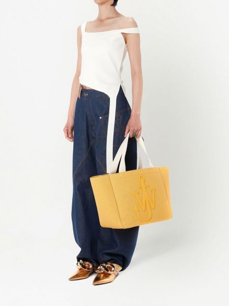 Shopper handtasche aus baumwoll Jw Anderson gelb