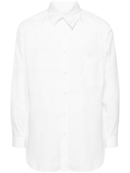 Ασύμμετρο βαμβακερό πουκάμισο Yohji Yamamoto λευκό